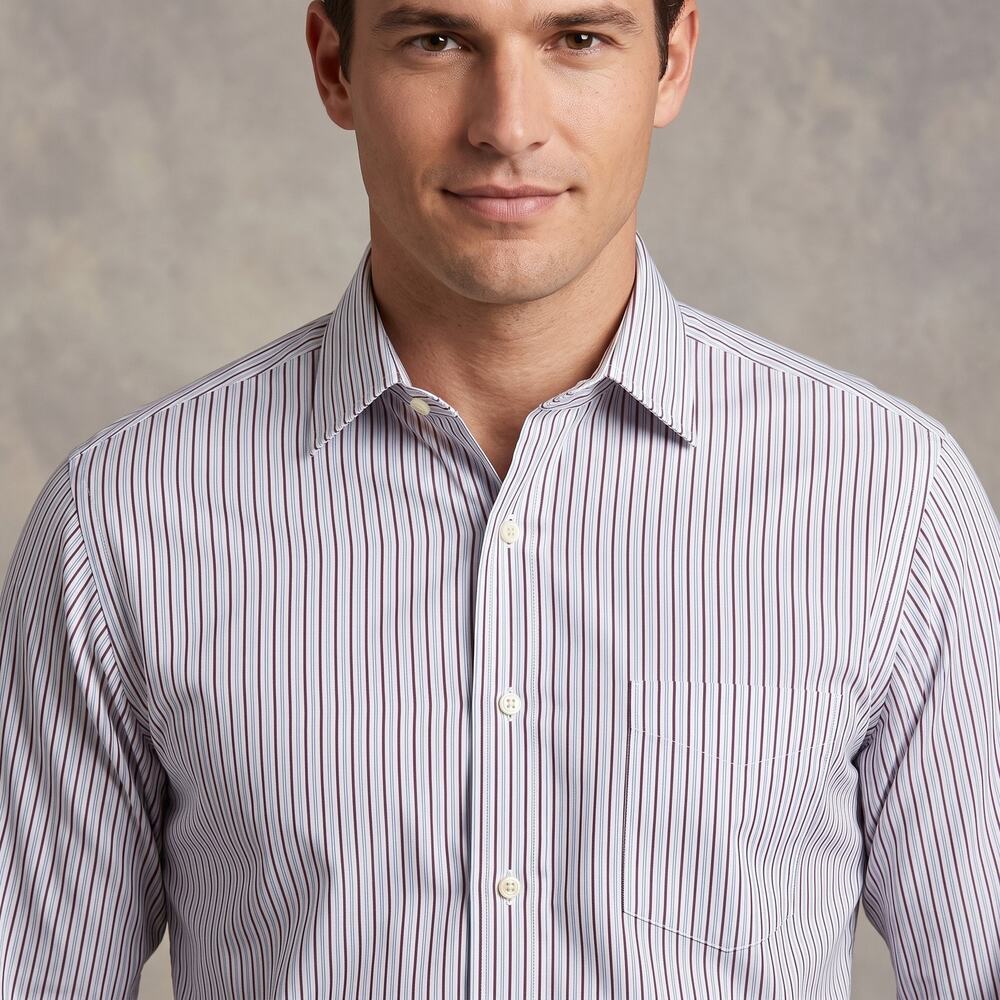 Brooks Brothers Men's Dress Shirt 16.5 33 Non-Iron Supima Cotton Stripe Classic